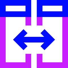View Side By Side Icon from Sharp Neon Set
