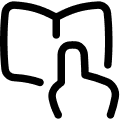 Book Reading Icon from Plump Line Set