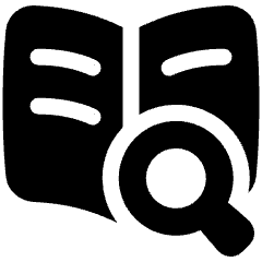 Definition Search Book Icon from Plump Solid Set