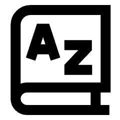 Dictionary Language Book Icon from Sharp Line Set