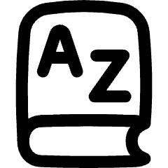 Dictionary Language Book Icon from Flex Line Set