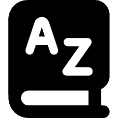 Dictionary Language Book Icon from Core Solid Set