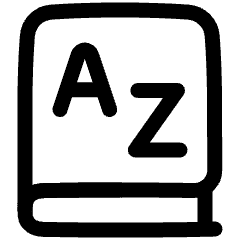 Dictionary Language Book Icon from Plump Line Set