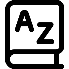 Dictionary Language Book Icon from Core Line Set