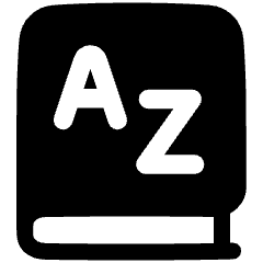 Dictionary Language Book Icon from Plump Solid Set