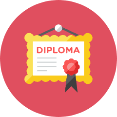 Diploma Icon from Kameleon Colors Set