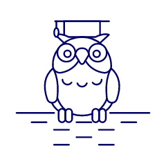 Education Owl 2 Illustration from UX Line Set