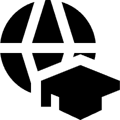 Global Learning Icon from Sharp Solid Set