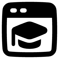 Web Application Learning Icon from Plump Solid Set