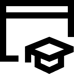 Web Application Learning Icon from Sharp Line Set