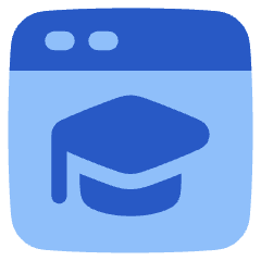 Web Application Learning Icon from Plump Flat Set