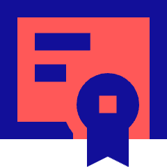 Document Certificate Icon from Sharp Pop Set