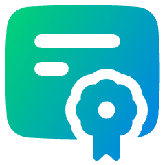 Document Certificate Icon from Plump Gradient Set