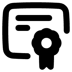 Document Certificate Icon from Plump Remix Set