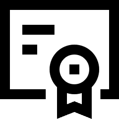 Document Certificate Icon from Sharp Line Set