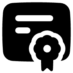 Document Certificate Icon from Plump Solid Set