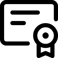 Document Certificate Icon from Core Line Set