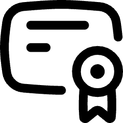 Document Certificate Icon from Flex Line Set