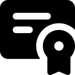 Document Certificate Icon from Core Solid Set