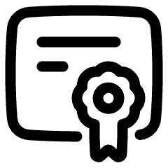 Document Certificate Icon from Plump Line Set