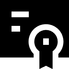 Document Certificate Icon from Sharp Solid Set