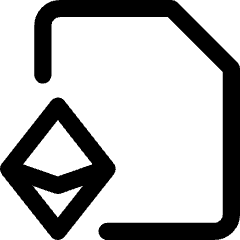 Document Smart Contract Icon from Core Line Set