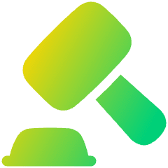 Justice Hammer Icon from Plump Gradient Set