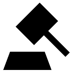 Justice Hammer Icon from Sharp Solid Set