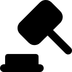 Justice Hammer Icon from Core Solid Set