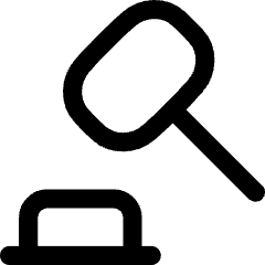 Justice Hammer Icon from Flex Line Set