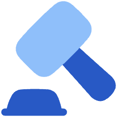 Justice Hammer Icon from Plump Flat Set