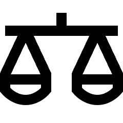 Justice Scale 1 Icon from Sharp Line Set