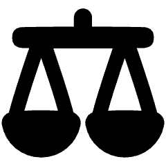 Justice Scale 1 Icon from Plump Solid Set