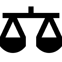 Justice Scale 1 Icon from Sharp Solid Set