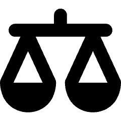 Justice Scale 1 Icon from Core Solid Set