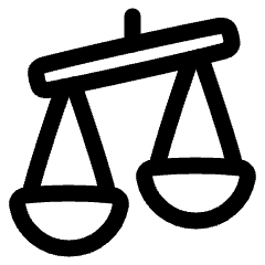 Justice Scale 2 Icon from Plump Line Set