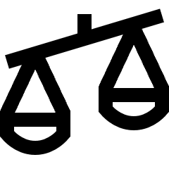 Justice Scale 2 Icon from Sharp Line Set