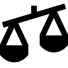 Justice Scale 2 Icon from Sharp Solid Set