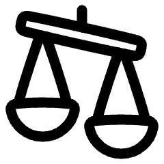 Justice Scale 3 Icon from Plump Line Set