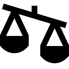 Justice Scale 3 Icon from Sharp Solid Set