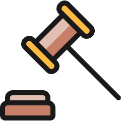 Legal Hammer Icon from Ultimate Colors Set