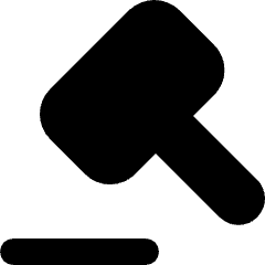 Legal Justice Hammer Icon from Micro Solid Set