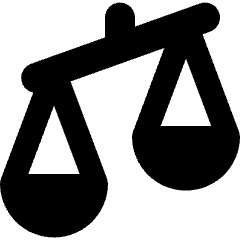 Legal Justice Scale 2 Icon from Micro Solid Set