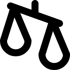 Legal Justice Scale 3 Icon from Micro Line Set