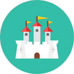 Castle Icon from Kameleon Colors Set