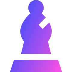 Chess Bishop Icon from Sharp Gradient Set