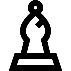 Chess Bishop Icon from Sharp Line Set