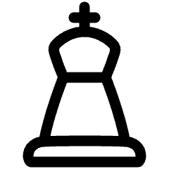 Chess King Icon from Plump Line Set