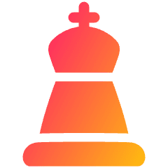 Chess King Icon from Plump Gradient Set