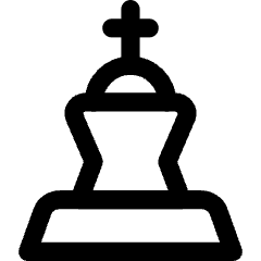 Chess King Icon from Core Line Set